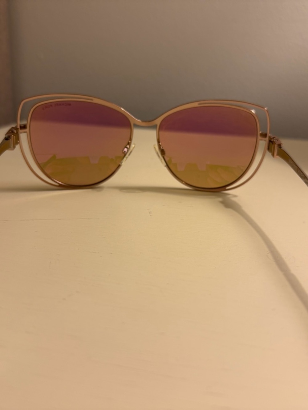 MICHAEL Michael Kors Rose Gold Frame with Brown Lenses Cat-Eye Sunglasses - Picture 6 of 6